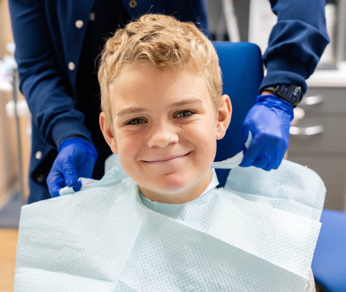 young patient smiling during visit
